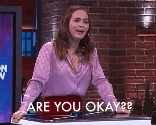 Woman in Purple Shirt Asking Are You Okay