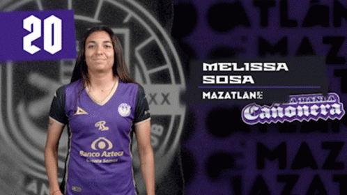 Woman in Purple Shirt Saying Melissa Sosa