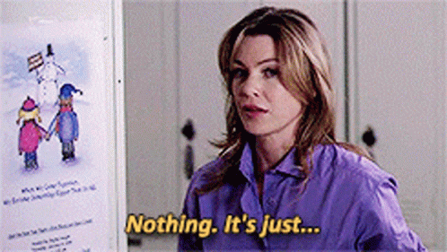Woman in Purple Shirt Saying Nothing It's Just