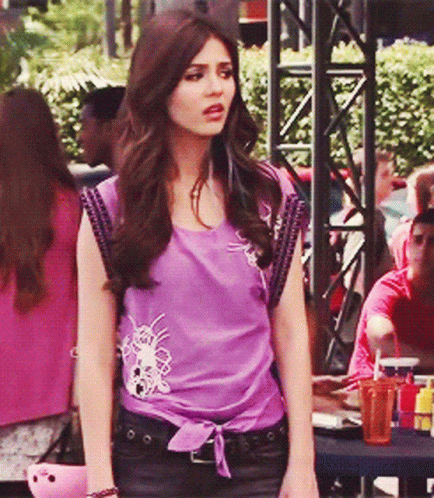 Woman in Purple Shirt Standing