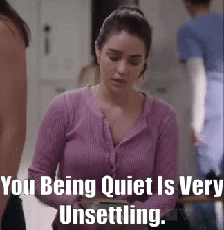 Woman in Purple Sweater Being Quiet