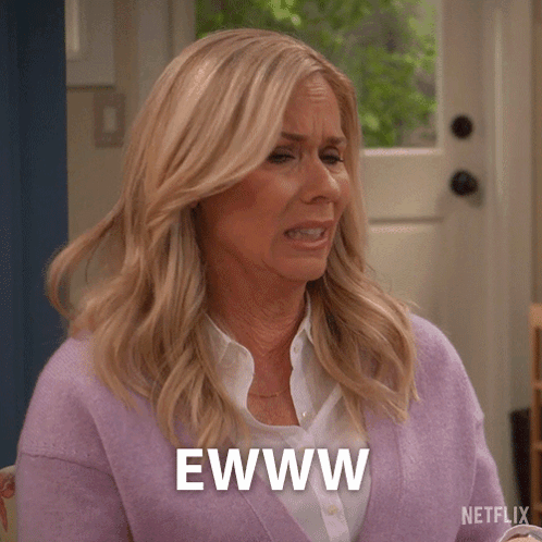 Woman In Purple Sweater Saying Ewww GIF