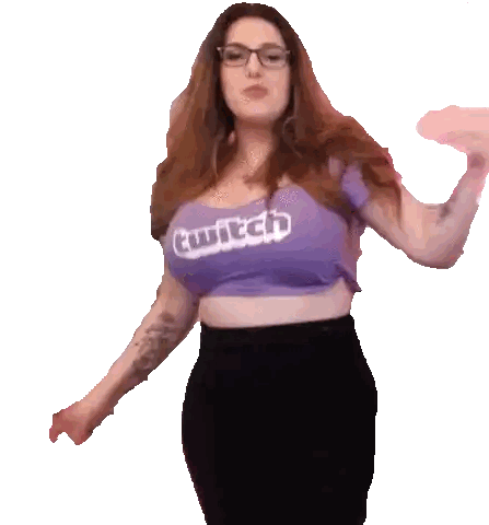 Woman in Purple Twitch Crop Top