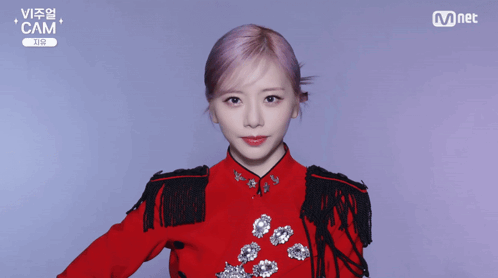 Woman in Red and Black Cam Outfit