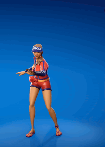 Woman In Red And Blue Outfit With Medal GIF