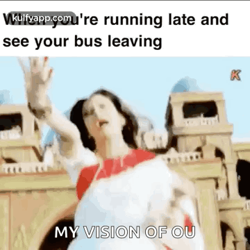 Woman in Red and White Saree Running Late My Vision of Ou