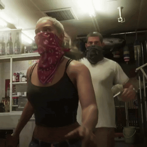 Woman in Red Bandana Next to Man