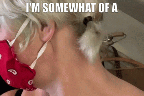 Woman in Red Bandana Saying I'm Somewhat of a