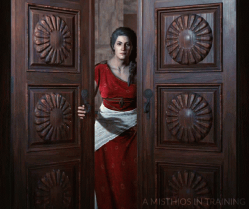 Woman in Red Dress A Misthios in Training