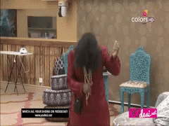 Woman in Red Dress Dancing Colors HD