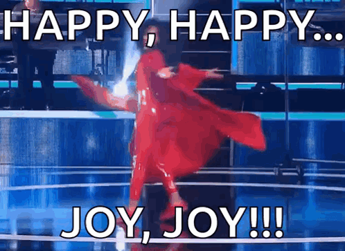 Woman in Red Dress Dancing Happy Joy