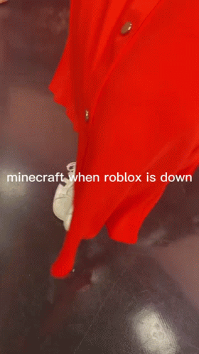 Woman in Red Dress Dancing Minecraft When Roblox Is Down