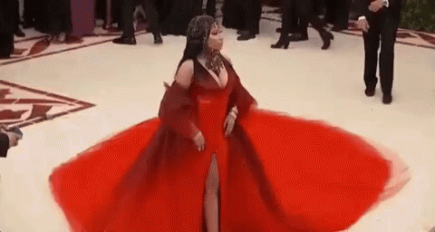 Woman in Red Dress Dancing