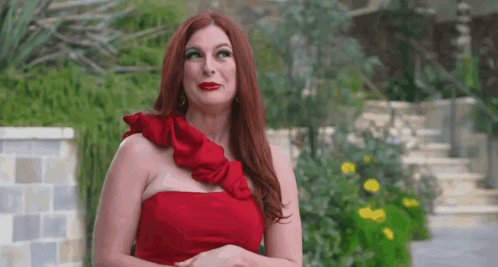 Woman In Red Dress GIF
