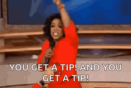 Woman In Red Dress Holding Microphone GIF