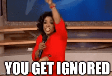Woman In Red Dress Holding Microphone Saying You Get Ignored GIF