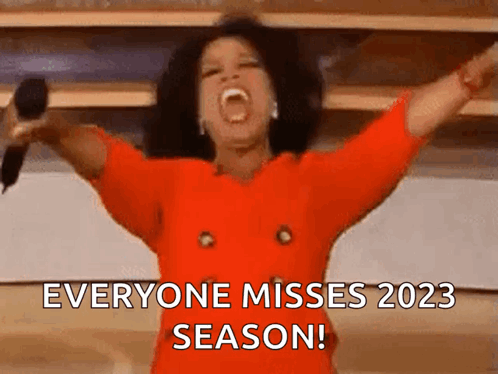 Woman In Red Dress Holding Microphone Screaming GIF