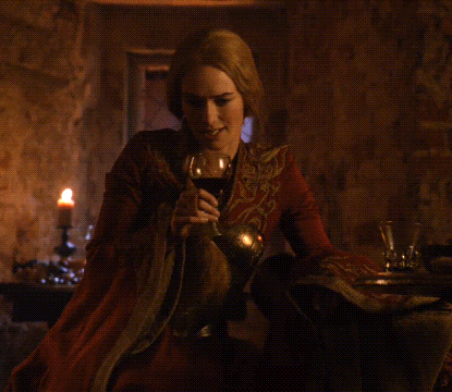 Woman In Red Dress Holding Wine Glass Even Me GIF