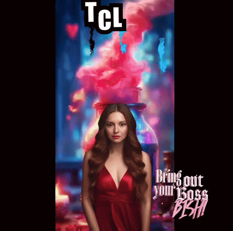 Woman In Red Dress On Poster GIF