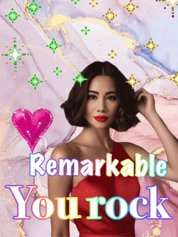 Woman In Red Dress Remarkable You Rock GIF