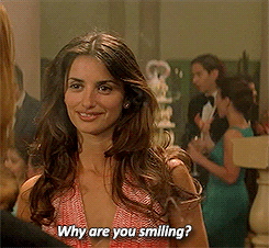 Woman in Red Dress Says Why Are You Smiling