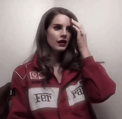 Woman in Red Fer Jacket