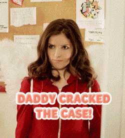 Woman In Red Hoodie In Front Of Daddy Cracked The Case Bulletin Board GIF