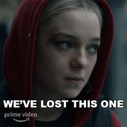 Woman in Red Hoodie We've Lost This One