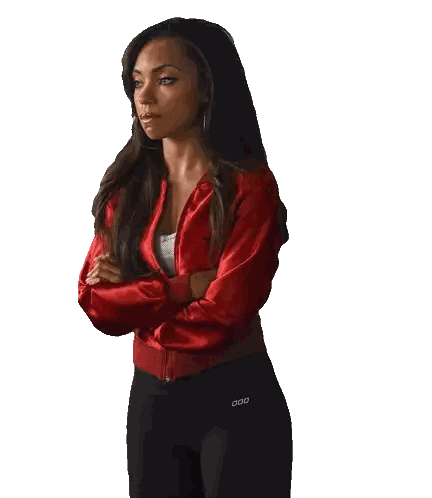 Woman in Red Jacket and Black Pants 000