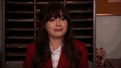 Woman in Red Jacket Crying