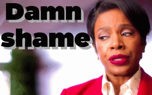 Woman In Red Jacket Damn Shame GIF