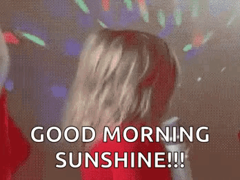 Woman in Red Jacket Dancing With Good Morning Sunshine