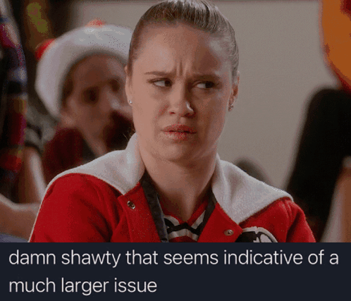 Woman in Red Jacket Saying Damn Shawty
