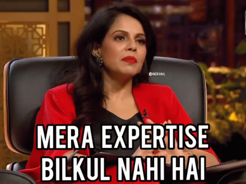 Woman In Red Jacket Says Mera Expertise Bilkul Nahi Hai GIF