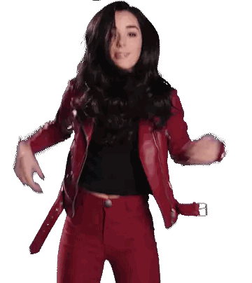 Woman in Red Leather Jacket and Pants Dancing