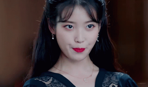 Woman In Red Lipstick And Necklace GIF