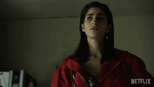 Woman In Red Netflix Jacket GIF