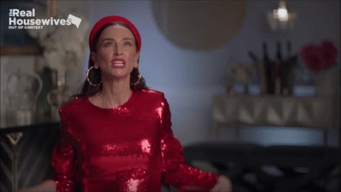 Woman In Red Sequined Dress Real Housewives GIF
