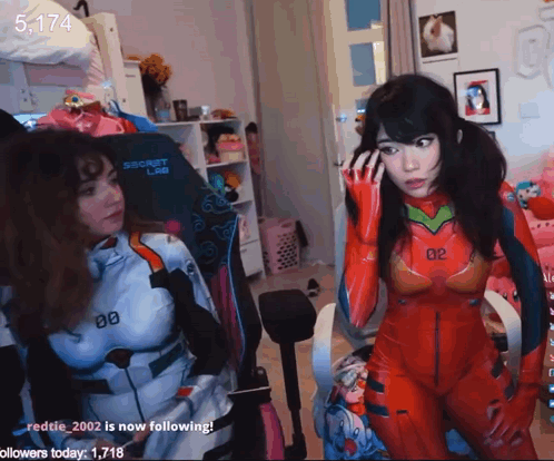 Woman in Red Suit with Number 02