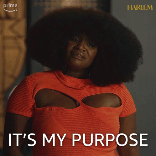 Woman in Red Top Says Its My Purpose