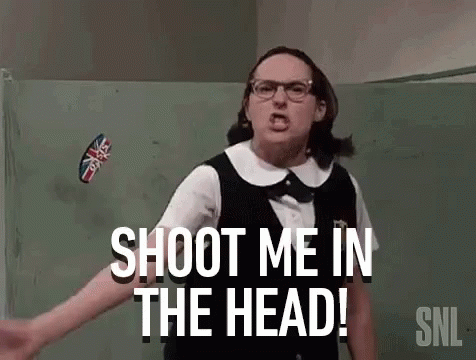 Woman In School Uniform Saying Shoot Me GIF