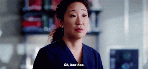 Woman in Scrub Top Talking Says Oh Boo-Hoo