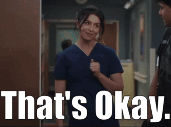 Woman in Scrubs Says That's Okay to Man