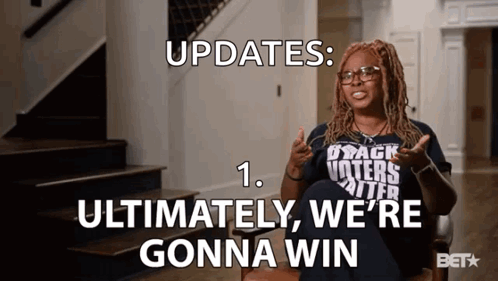 Woman in Shirt Saying Black Voters Matter