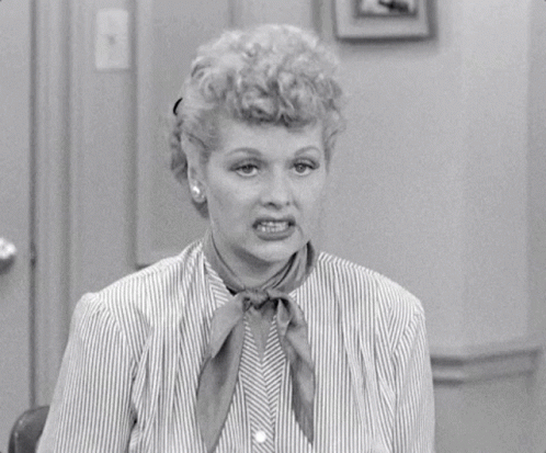 Woman in Striped Shirt Making Funny Face