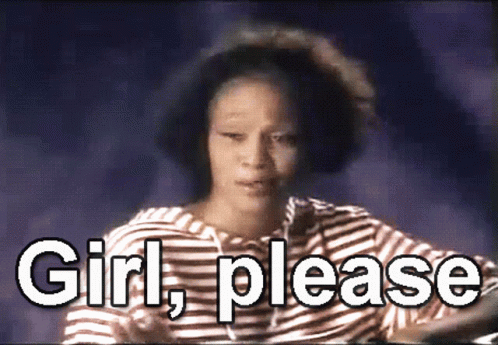 Woman in Striped Shirt Says Girl Please