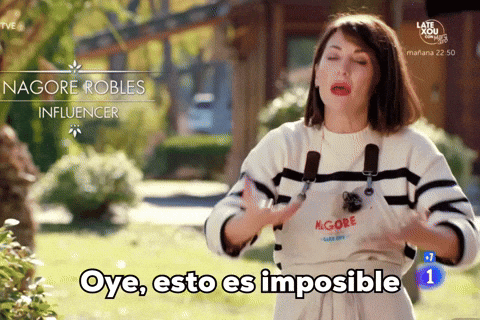 Woman In Striped Sweater Oye Esto Es Imposible GIF