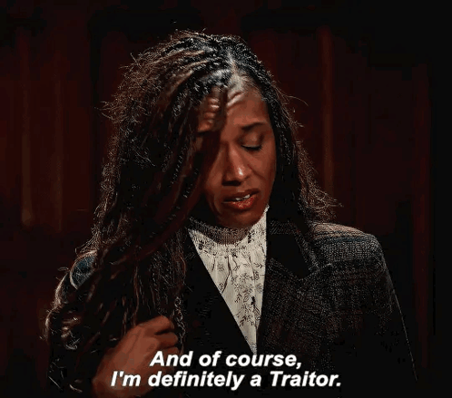 Woman in Suit Says Being a Traitor