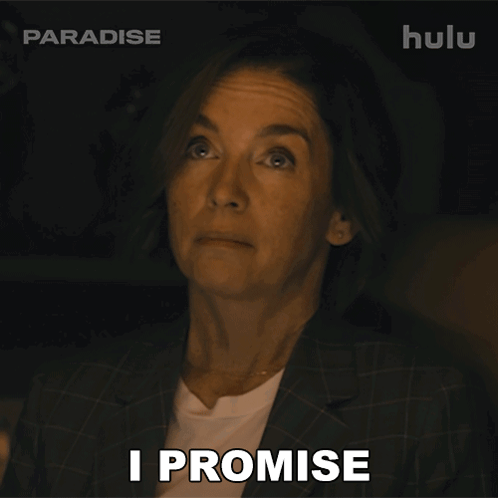 Woman In Suit Says I Promise GIF