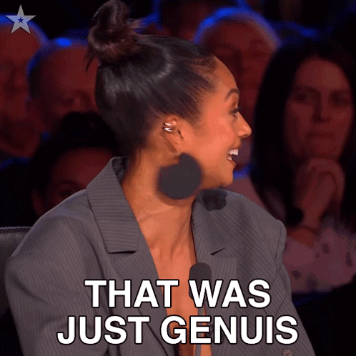 Woman in Suit Says That Was Just Genius